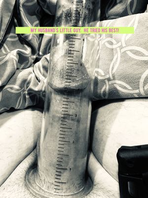 Hubby’s little guy needs help pleasing me.