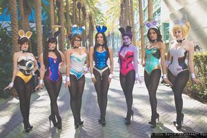 cosplayers in opaques