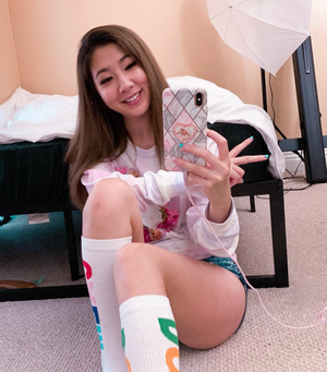 Fuslie (Streamer) - Cute Floor Selfie