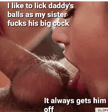 Lucky stepdad has two very caring daughters