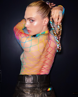 Cara Delevingne - Sexy Pride Netting