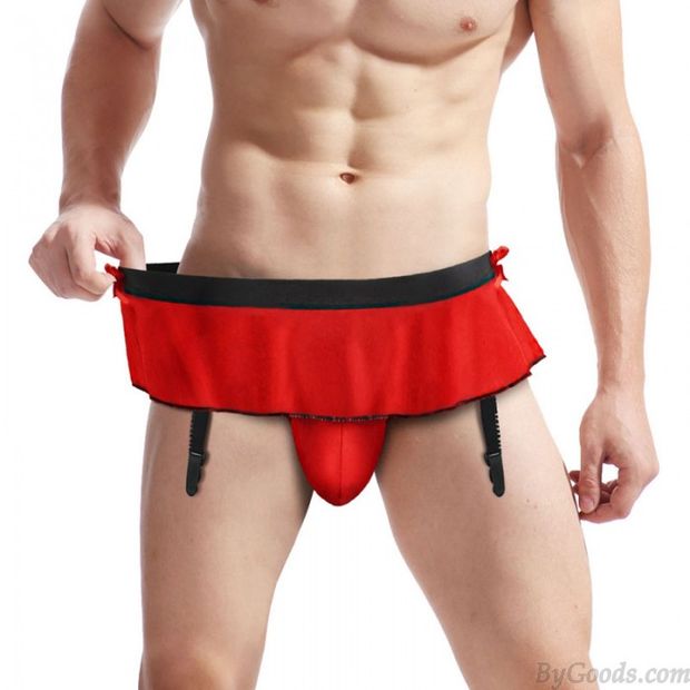 Sexy Rock Strumpfgürtel G-String Tanga Trunks Unterwäsche Slips Herren Unterhosen Dessous T-Back Sissy Knickers Höschen