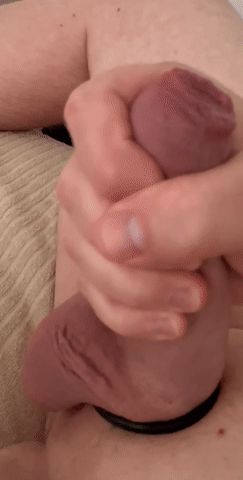 Huge cumload runs down my balls from 4 days of edging