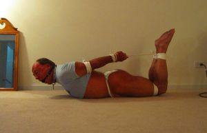 Stuck in Hogtie Bondage for the Day