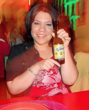 This little Mexican piggy doesn't suspect that is her last drink before a season of servitude as a sex slave filled with cocks at her holes.