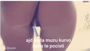 now go to your husband and let him clean you whore