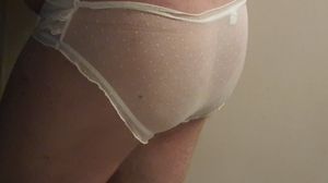 my ass in transparent panties