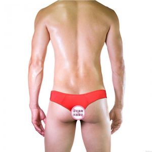 Sexy Transparent Trou du pénis G-string Thong Trunks Sous-vêtements Culottes T-back lingerie Slip Sissy Pour des hommes Slip