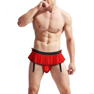 Jupe sexy jarretière string string string troncs sous-vêtements slips hommes caleçons lingerie t-back sissy Culotte