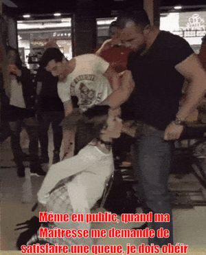 Submissive in public