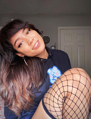 Cinnabrit (Streamer) - Fish Net Thigh Highs