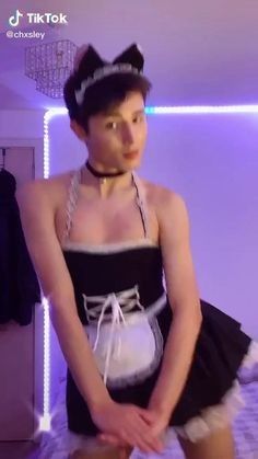 Dressed as maid