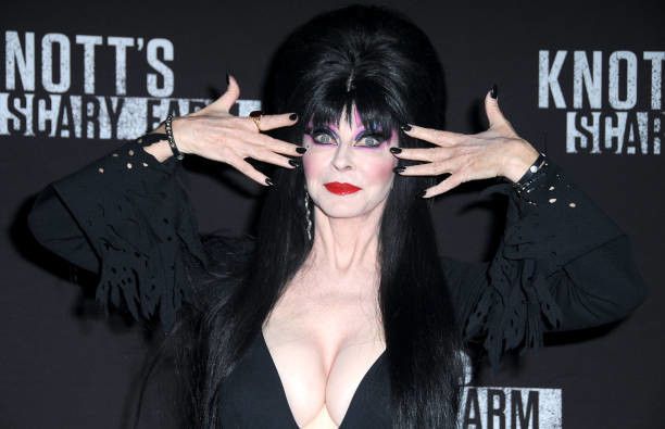 Elvira intrigued to see you bust all over her