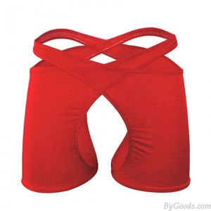 Sexy Cruz sin entrepierna Pantalones cortos Athletic Supporter Thong Trunks Ropa interior Bragas Calzoncillos de hombre Lencería T-back Sissy boxeadores Bragas
