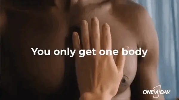 Putting her hand on his heart…