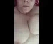 Huge tits teen play and lick nipples