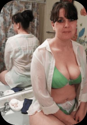 cute mature busty wife in and out of sexy bra and panties