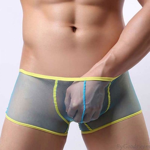 Sexy Mince Invisible Mesh G-string String Troncs Sous-Vêtements Culottes Lingerie T-back Slips Sans Couture Poule mouillée Virer Pour des hommes Slip
