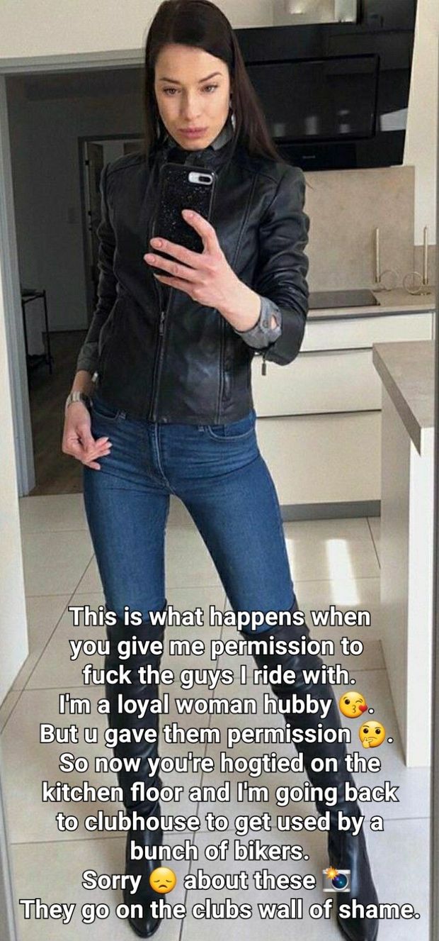 Wife going out to fuck bikers