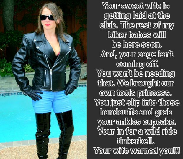 Wife and husband swap with bikers