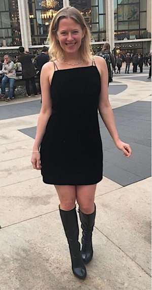 Katie Hutchins Black Dress "Fuckme" Boots