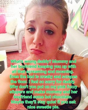 Daughter teasing dad