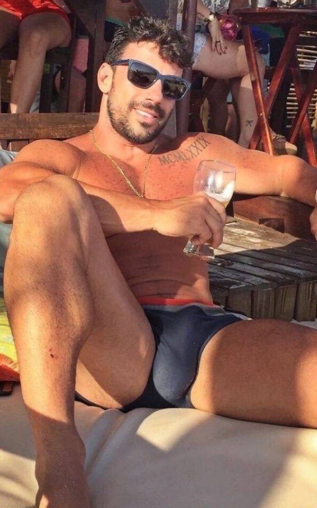 Nylon crotch bulge