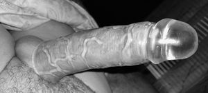 My wife loves it when I fuck her with my big sleeve and when I cum she makes me empty it into my mouth.