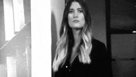 Charley Webb Emmerdale business suit black and white 4 gif!