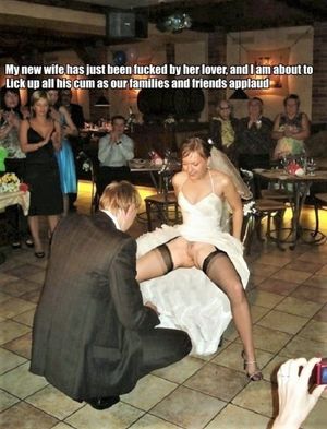 My new wife has just been fucked by her lover, and I’m about to lick up all his cum as our families and friends applaud