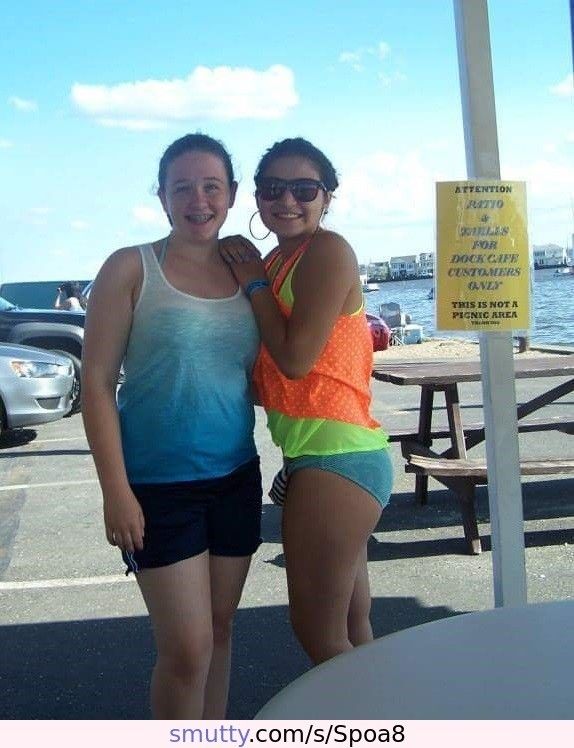 Two slutty lil teensluts posing
