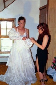 Helping Georgie dress