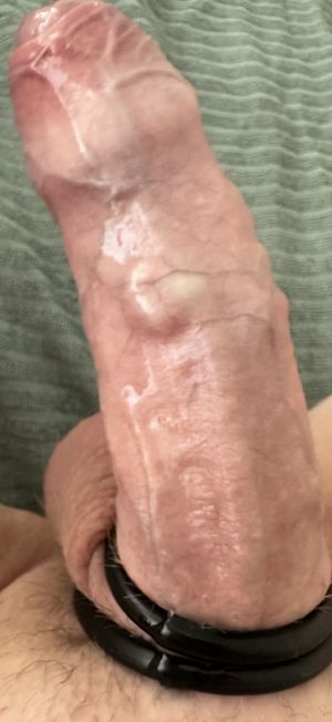 My hard cock gets soaked with precum when I’m edging