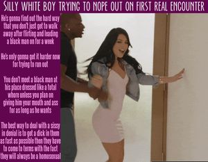 White sissy first date with BBC