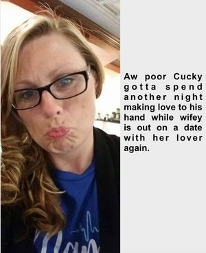 Sister-in-law taunts cuckold husband about his wife fucking other men. Left at home to solo