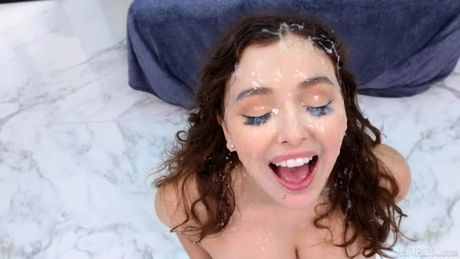 "The Cum is Too Heavy for Me to Open My Eyes." ~ Leana Lovings, Facialized Vol. 9