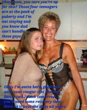 Daughter finds mom 4 horny teens to fuck her