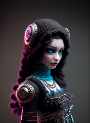 Cool, Sexy AI-Generated Cyber Goth