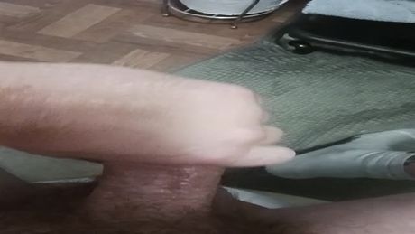 Greasing my stick for Batabitch oiled up tits!