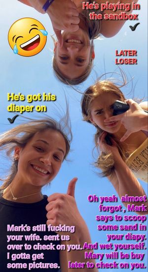 Neighbor sends friends over to make sure I'm in the sandbox while he fucks my wife