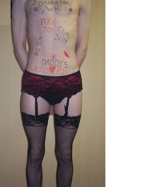 Humiliate this bodywriting slut