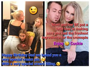 Daughter's rub it in, by making a "creampie" with wife for my BD