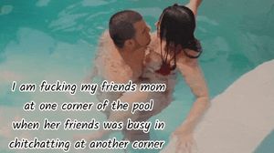Fucking my friends mom in pool Party when her friends was busy in chitchatting