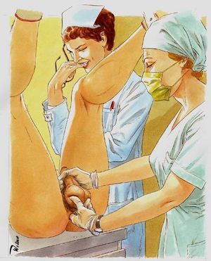 The nurses have a little fun before the doctor gets there. Waldo