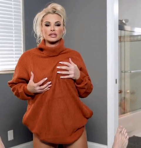 If you’re gonna stare at mommy’s tits then at least let me dress up for you