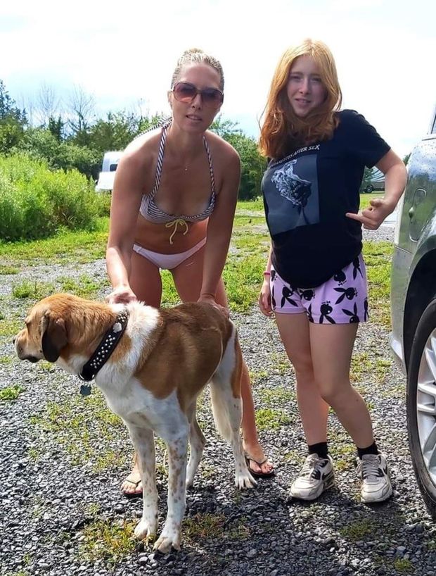 Pam & Riley with Enzo