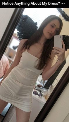 Sexy in white tight dress