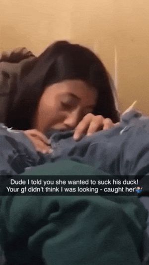 Caught her in the act