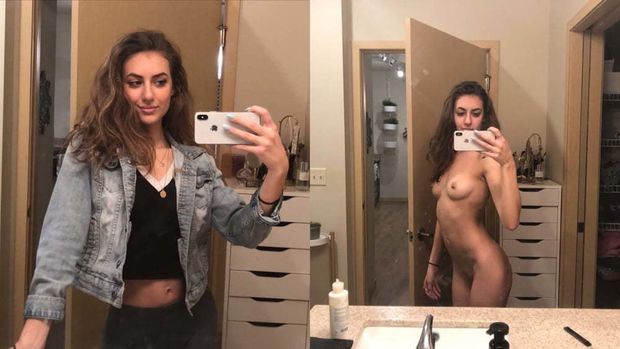 Sultry brunette with a tight body