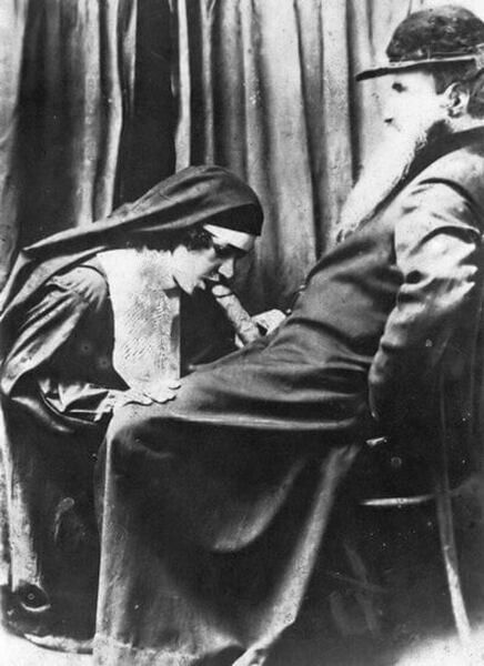 Sister Maeye blessing Santa's seeds